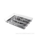 5-Compartments Plastic Expandable Drawer Organizer